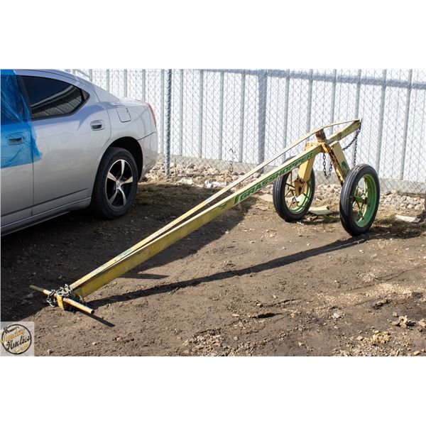 VINTAGE GRASSHOPPER METAL PIPE CARRIER+NEWER TIRES
