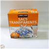 Image 1 : KIRKLAND CLEAR TRASH BAGS 39 GALLON - 31 X 45.5"