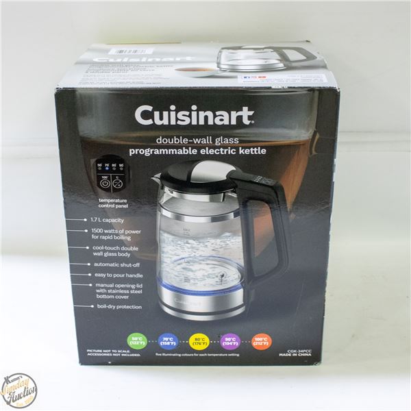 CUISINART DOUBLE WALL GLASS LED ELECTRIC KETTLE