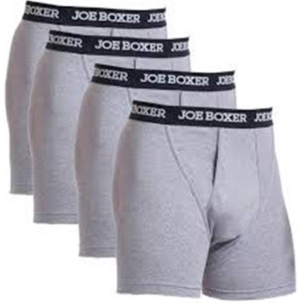 REPACKED JOE BOXER 4PK MENS BOXER BRIEFS SZ L