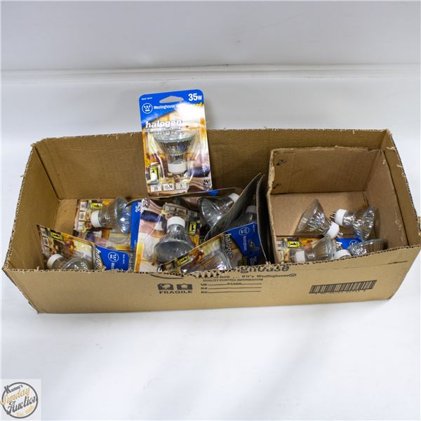 BOX OF WESTINGHOUSE 35 WATT HALOGEN BULBS 04741