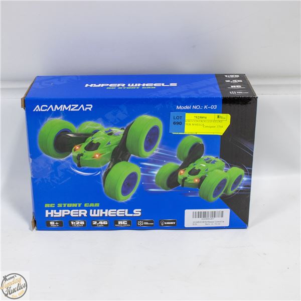 NEW RADIO CONTROLLED STUNT CAR HYPER WHEELS