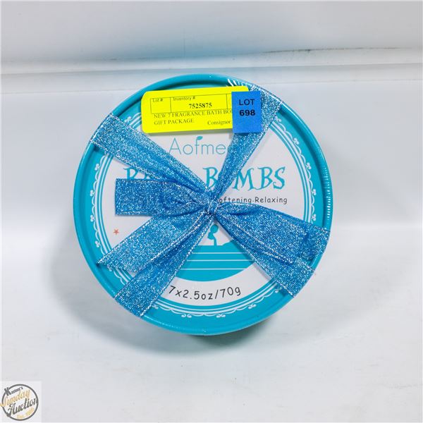 NEW 7 FRAGRANCE BATH BOMBS IN GIFT PACKAGE