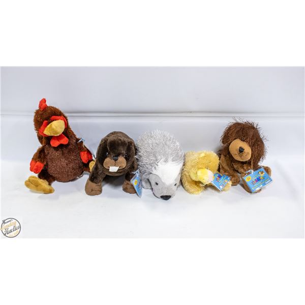 5 NEW OLD STOCK WEBKINS STUFFIES WITH ONLINE CODES