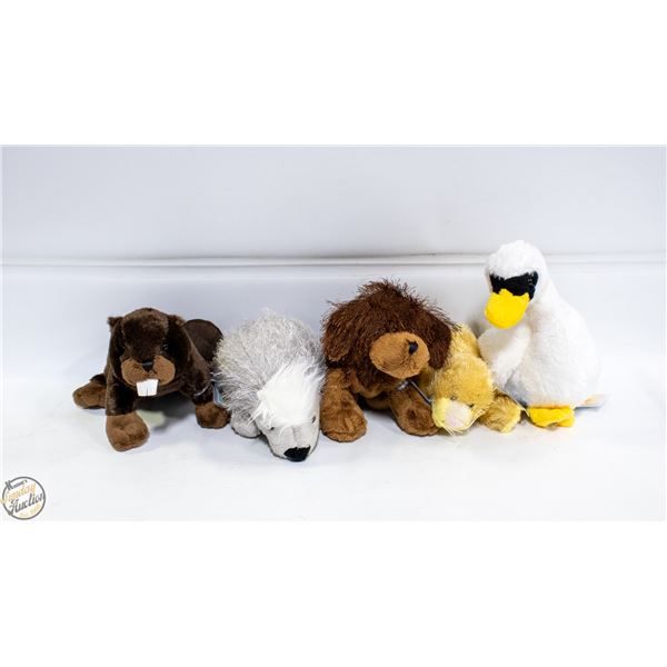 5 NEW OLD STOCK WEBKINS STUFFIES WITH ONLINE CODES