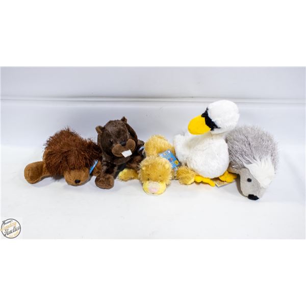 5 NEW OLD STOCK WEBKINS STUFFIES WITH ONLINE CODES