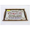Image 1 : VINTAGE COCA-COLA MIRRORED SERVING TRAY 16" X 11"