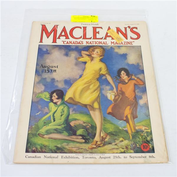 ESTATE ANTIQUE AUG. 1928 "MACLEANS"