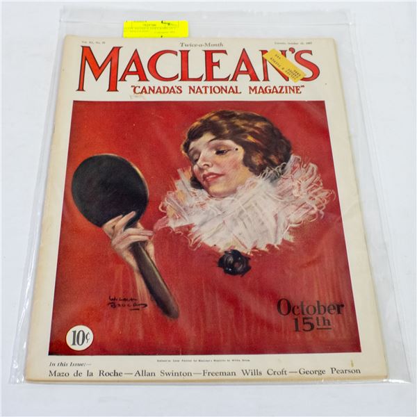 ESTATE ANTIQUE OCT. 1927 "MACLEANS"