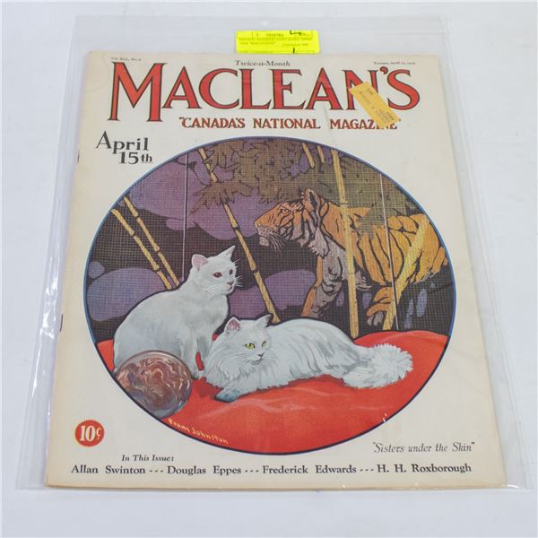 ESTATE ANTIQUE APRIL 1928 "MACLEANS"