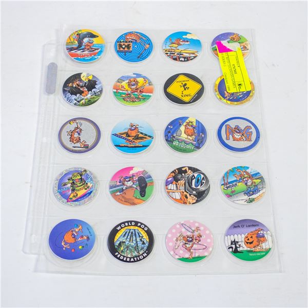 SHEET WITH 20 CANADA GAMES POGS SERIES 2