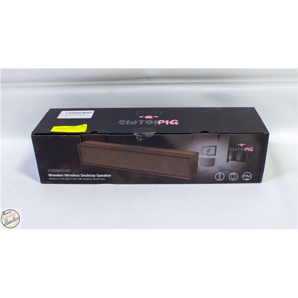 NEW WOODEN WIRELESS DESK-TOP SPEAKER BLUETOOTH