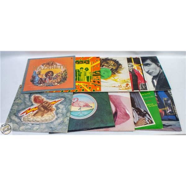 LOT OF 10 RECORDS SOME 80’S ROCK