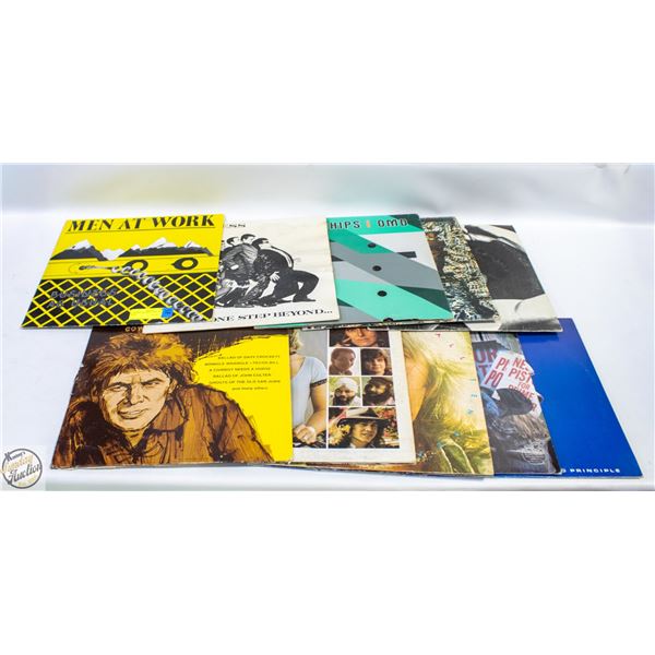 LOT OF 10 RECORDS SOME 80’S ROCK