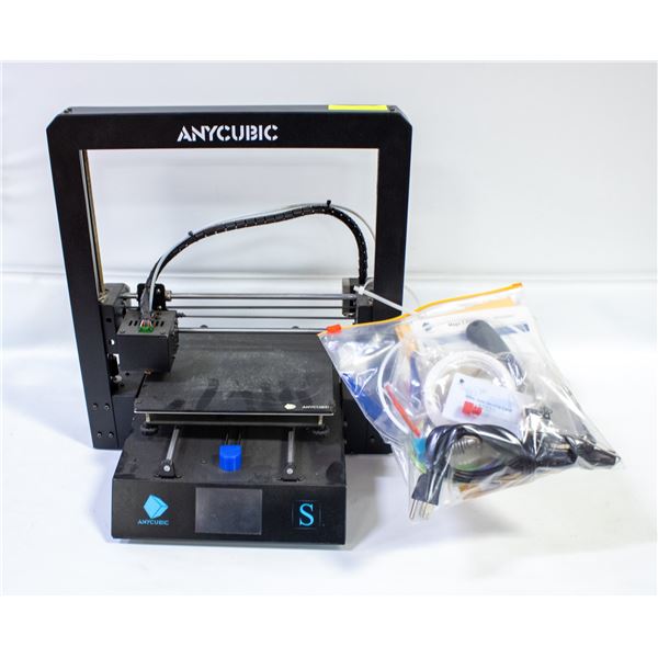 ANYCUBE S 3D PRINTER WITH ACCESSORIES AND