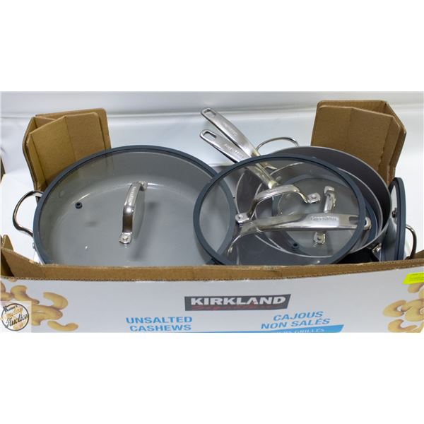 11 PIECE GREENPAN ERAS CERAMIC COOKWARE SET