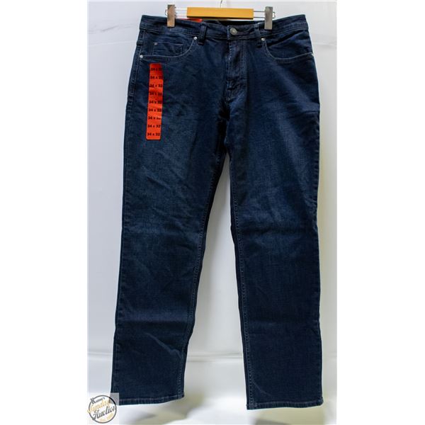 NEW BUFFALO MENS 34 X 32 DARK BLUE JEANS