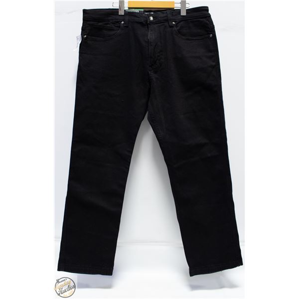NEW KIRKLAND MENS 38 X 30 BLACK JEANS