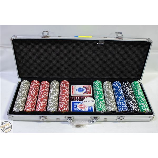 NEW 500 CHIPS POKER SET 11.5G ABS