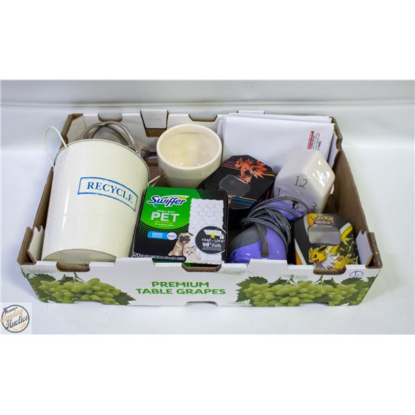 FLAT WITH BOX OF SWIFFER TRAP & LOCK DRY