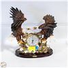 Image 1 : EAGLE CLOCK. APPROX 13”W X 14”H X 10”D
