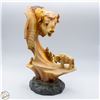 Image 1 : 9.5" BUFFALO BUST SCENE FIGURINE