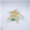 Image 1 : STARFISH GLASS DECOR ORANGE BLUE YELLOW SPECKLED
