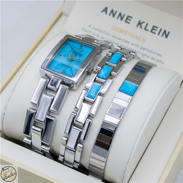 NEW ANNE KLEIN NEW YORK TURQUOISE LADIES WATCH