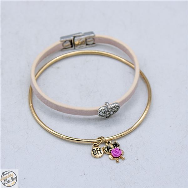 PAIR OF VINTAGE CHARM BRACELETS