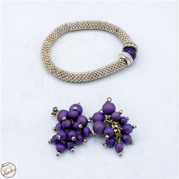 VINTAGE EARRINGS & BRACELET SET