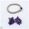 Image 1 : VINTAGE EARRINGS & BRACELET SET