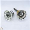 Image 1 : PAIR OF ANTIQUE GLASS DOOR HANDLES