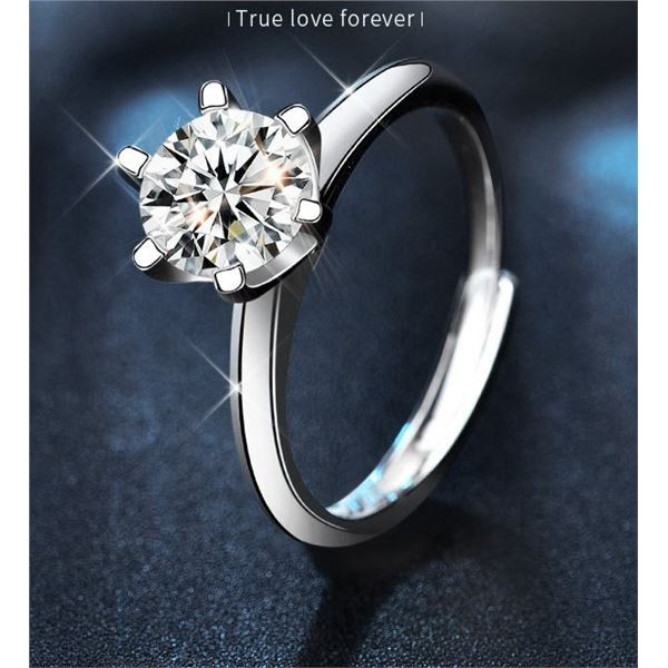 1 CT CERTIFIED ROUND BRILLIANT MOISSANITE 925S