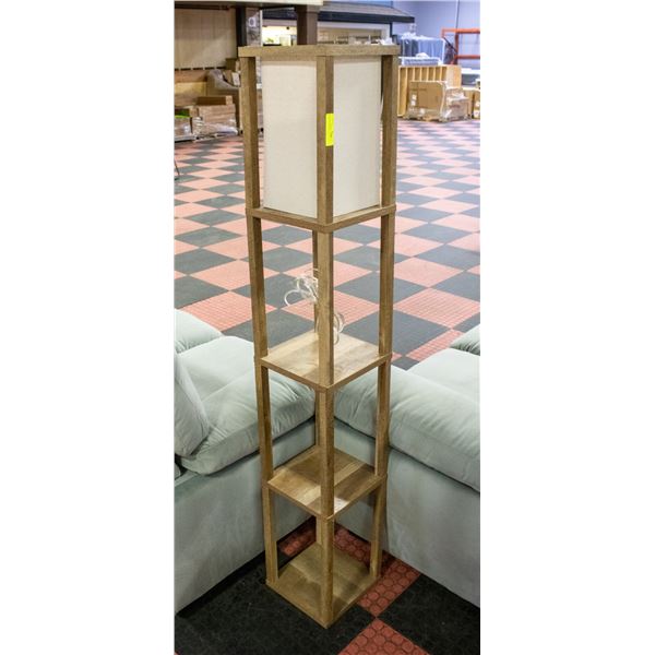 SOLID WOOD FLOOR STANDING ACCENT LAMP WITH