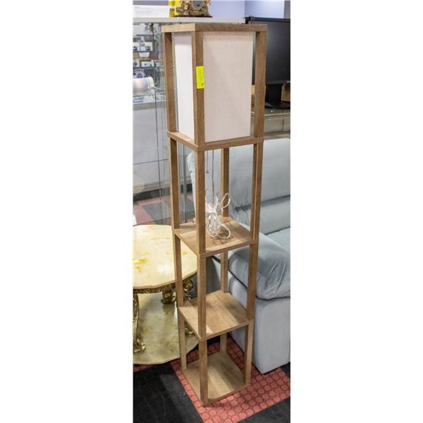 SOLID WOOD FLOOR STANDING ACCENT LAMP WITH