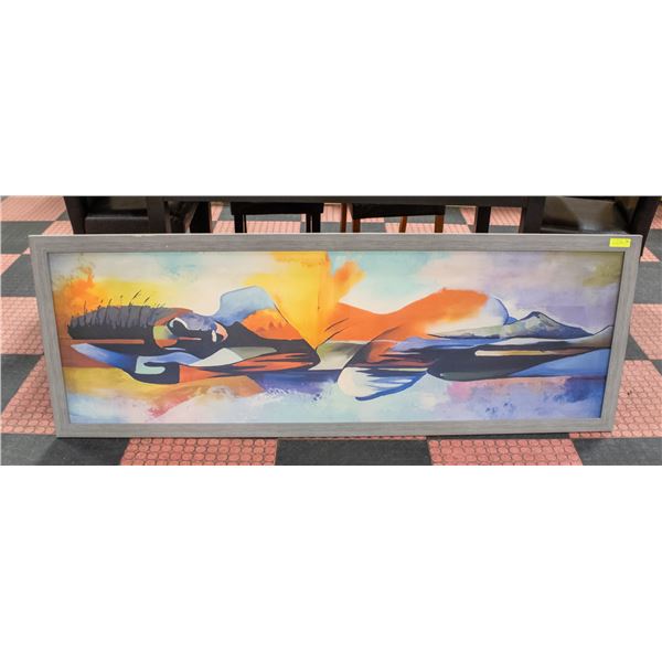 LARGE WOOD FRAMED CANVAS PRINT