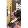 Image 1 : BLACK CLOTHING RACK WITH SHELF - BLACK TUBULAR