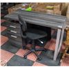 Image 1 : OFFICE DESK H-30" W-23.5" L-47.5" + ROLLING CHAIR
