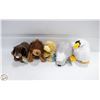 Image 1 : 5 NEW OLD STOCK WEBKINS STUFFIES WITH ONLINE CODES