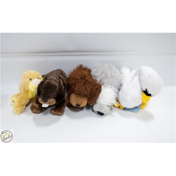5 NEW OLD STOCK WEBKINS STUFFIES WITH ONLINE CODES