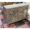 Image 1 : GREY-WASH 2-DOOR CABINET/HUTCH WITH