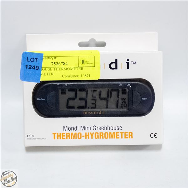 GREENHOUSE THERMOMETER HYGROMETER