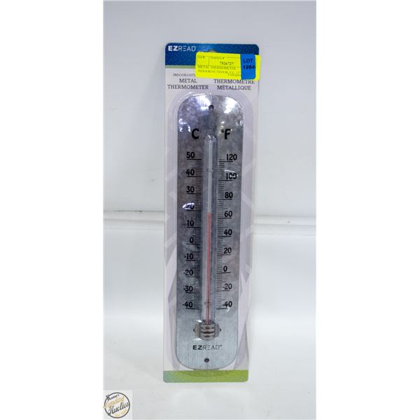 METAL THERMOMETER INDOOR/OUTDOOR. F/C. 12” H