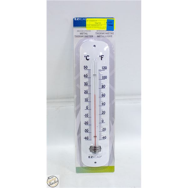 METAL THERMOMETER INDOOR/OUTDOOR. F/C. 12” H