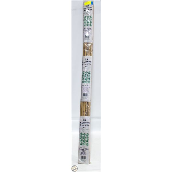 25/PKG 4’ BAMBOO PLANT STAKES