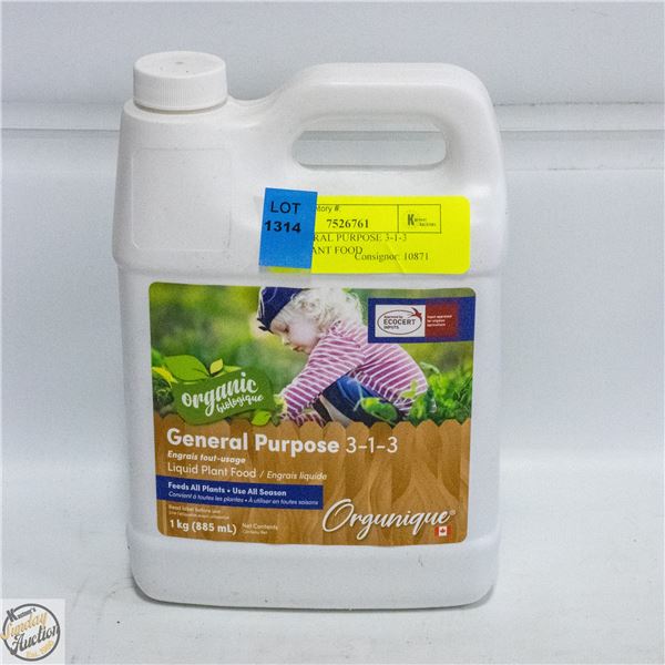 1 KG GENERAL PURPOSE 3-1-3 LIQUID PLANT FOOD
