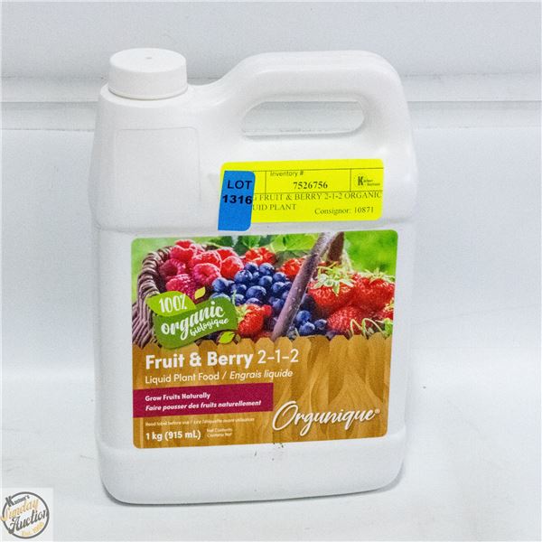 1 KG FRUIT & BERRY 2-1-2 ORGANIC LIQUID PLANT