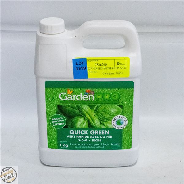 1 KG QUICK GREEN WITH KELP 5-0-0 + IRON LIQUID