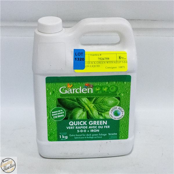 1 KG QUICK GREEN WITH KELP 5-0-0 + IRON LIQUID