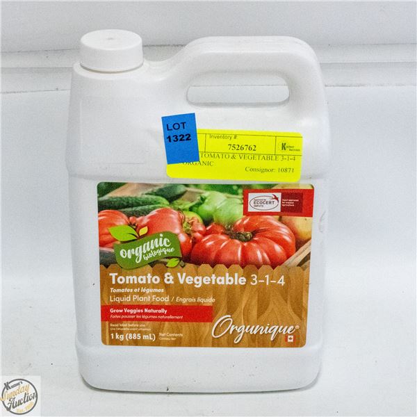 1 KG TOMATO & VEGETABLE 3-1-4 ORGANIC